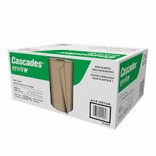 CASCADES ENVIRO BROWN PAPER TOWEL ROLLS, PACK OF 12