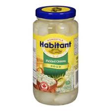 HABITANT SOUR PICKLED ONIONS, 12 X 375 ML