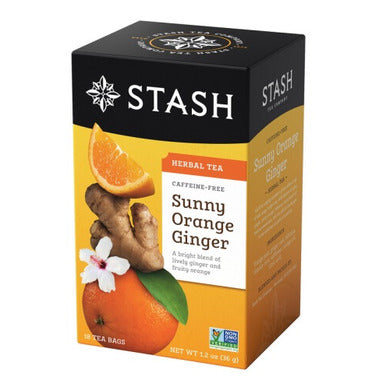 STASH TEA, SUNNY ORANGE GINGER, 6 x 18CT