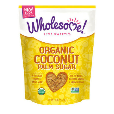 WHOLESOME SWEET, ORGANIC COCONUT PALM SUGAR, 6 x 454G