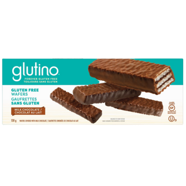 GLUTINO, CHOCOLATE WAFER COOKIES, 12 x 130G