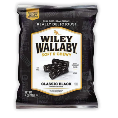 WILEY WALLABY, CLASSIC BLACK LICORICE, 24 x 113G