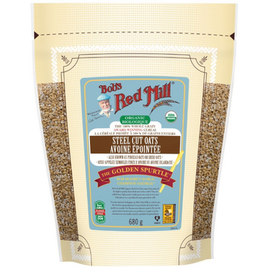BOB'S REDMILL, ORGANIC STEEL CUT OATS, 4 x 680G