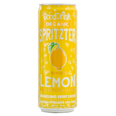 GOODDRINK, ORGANIC LEMON SPARKLING FRUIT SPRITZTER, 12 x 355ML
