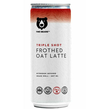 TWO BEARS, TRIPLE SHOT FROTHED, 6 x 207ML