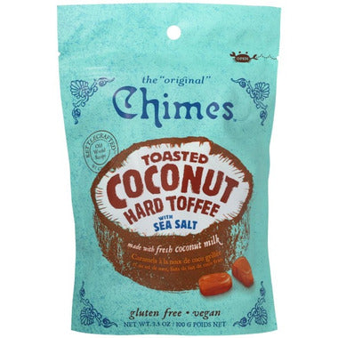 CHIMES, TOASTED COCONUT TOFFEE WITH SEA SALT, 12 x 100G