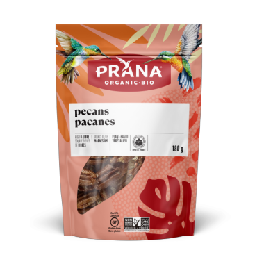 PRANA, RAW PECAN HALVES OR, 6 x 180 G