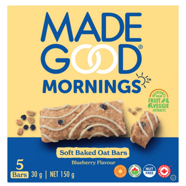 MADE GOOD, SOFT BAKED BARS - BLUEBERRY OR, 6 x 5X30G