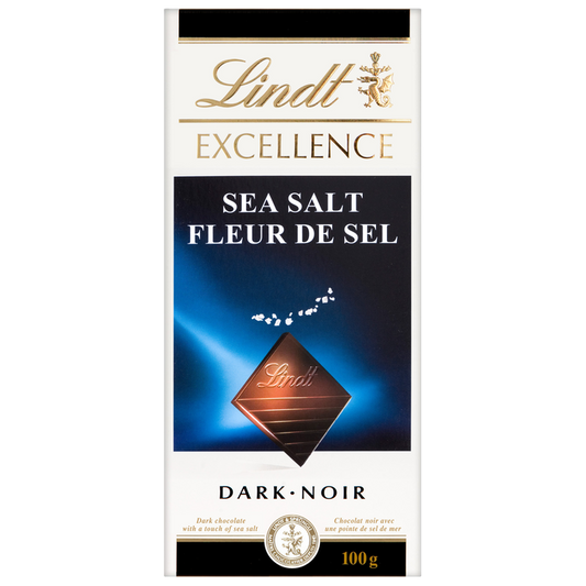 LINDT, EXCELLENCE BAR-DARK- SEA SALT, 20 x 100G