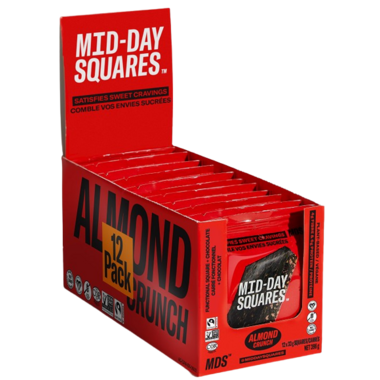 MID-DAY SQUARES, ALMOND CRUNCH MASTER, 4 x 12X33G