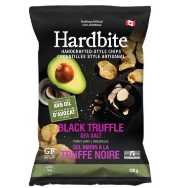 HARDBITECHIPS, BLACK TRUFFLE SEA SALT, 15 x 128G