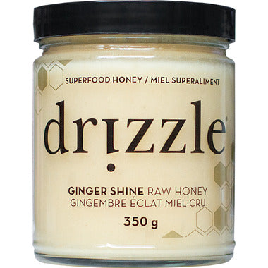 DRIZZLE, GINGER SHINE RAW HONEY, 12 x 350G