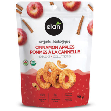 ELAN, ORGANIC CINNAMON APPLES SNACKS, 8 x 90G