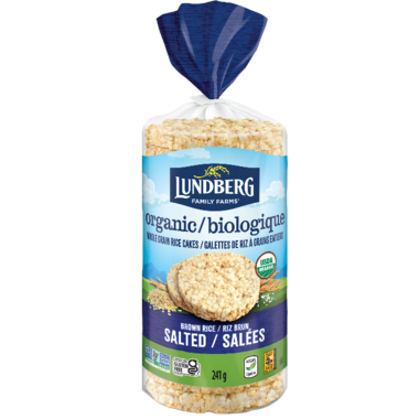 LUNDBERG ORGANI, OG BROWN RICE CAKE LIGHTLY SALTED, 6 x 241G