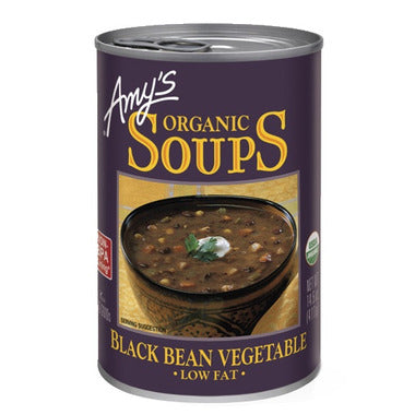 AMY'S KITCHEN, BLACK BEAN VEG SOUP OR, 12 x 398ML