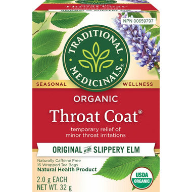 TRADITIONAL MEDICINALS, THROAT COAT, 6 x 16CT