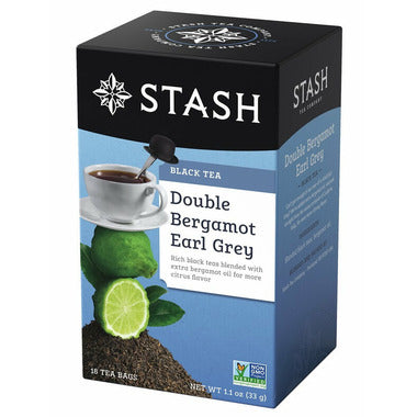 STASH TEA, DOUBLE BERGAMOT EARLGREY TEA, 6 x 18CT