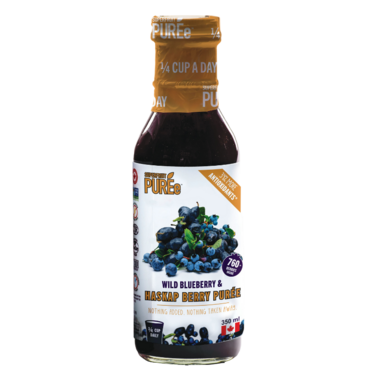 SUPERFRUIT PURE, WILD BLUEBERRY & HASKAP BERRY PUREE, 12 x 350ML