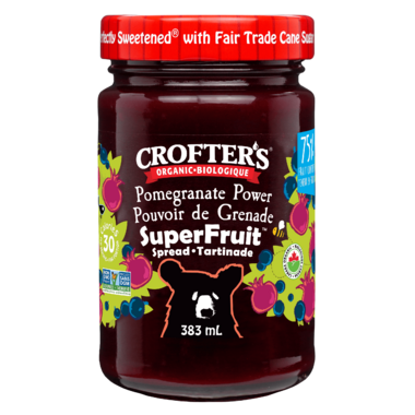 CROFTER'S ORGA, SUPERFRUIT SPREAD - POMEGRANATE POWER, 6 x 383ML