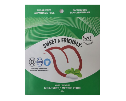 SWEET&FRIENDLY, SPEARMINT MINTS, 10 x 30G