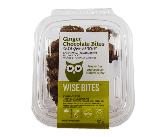 WISE BITES, GINGER CHOCOLATE, 8 x 150G
