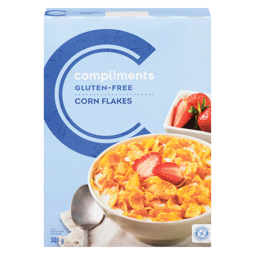 COMPLIMENTS GLUTEN-FREE CORN FLAKES CEREAL, 8 X 300 G