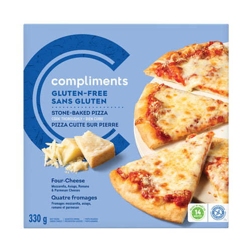 COMPLIMENTS STONE OVEN BAKED 4-CHEESE PIZZA, 12 X 330 G