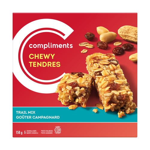 COMPLIMENTS CHEWY TRAIL MIX GRANOLA BAR, 12 X 158 G