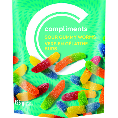 COMPLIMENTS NEON WORMS IN JELLY, 12 X 125 G