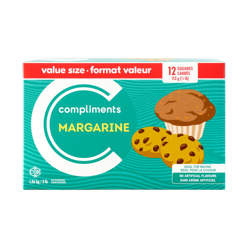 COMPLIMENTS NON-HYDROGENATED MARGARINE, 6 X 1.36 KG