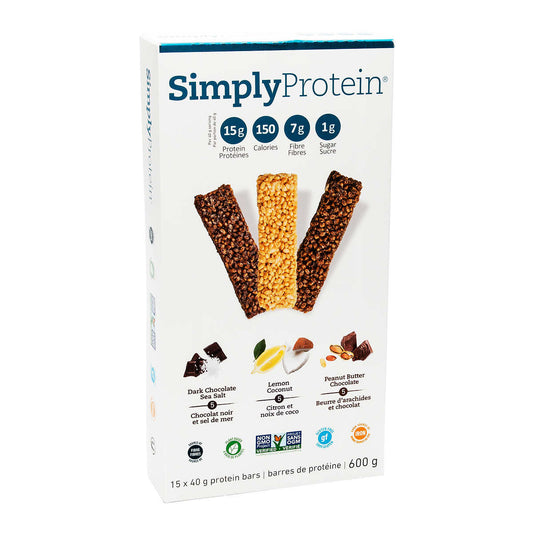 SIMPLY PROTEIN BARS VARIETY PACK, 15 X 40 G
