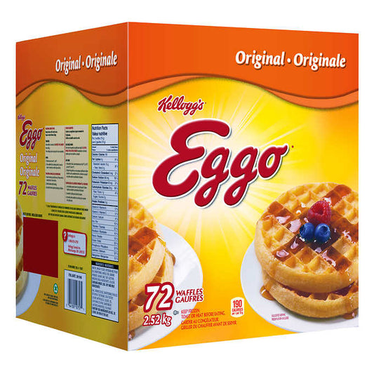 KELLOGG EGGO WAFFLES ORIGINAL, 72S 2.52KG