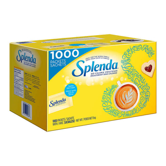 SPLENDA  NO CALORIE SWEETENER PACKETS 1000 X 1G