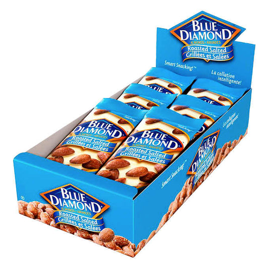 BLUE DIAMOND, ROASTED SALTED ALMONDS, 18 X 23 G