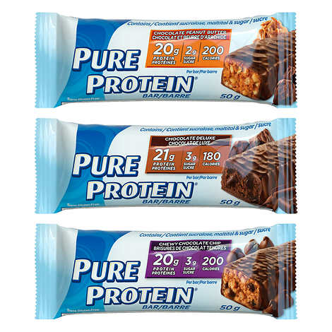 PURE PROTEIN BAR, VARIETY PACK 18 X 50G