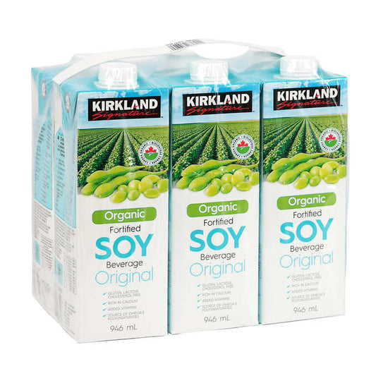 KIRKLAND SIGNATURE, ORGANIC SOY BEVERAGE, 6 X 946 ML