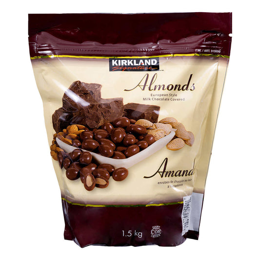 KIRKLAND SIGNATURE MILK CHOCOLATE ALMONDS, 1.5KG