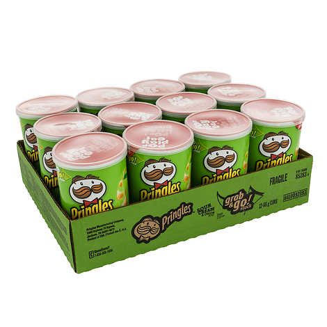 PRINGLES, CHIPS SOUR CREAM AND ONION, 12 X 67G