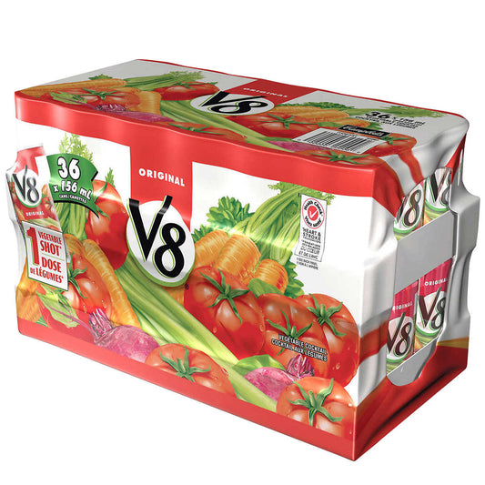 V8 ORIGINAL VEGETABLE COCKTAIL, 36 X 156 ML
