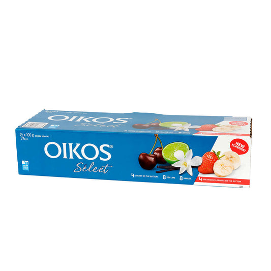 OIKOS GREEK YOGURT 3% VARIETY PACK, 24 x 100 G