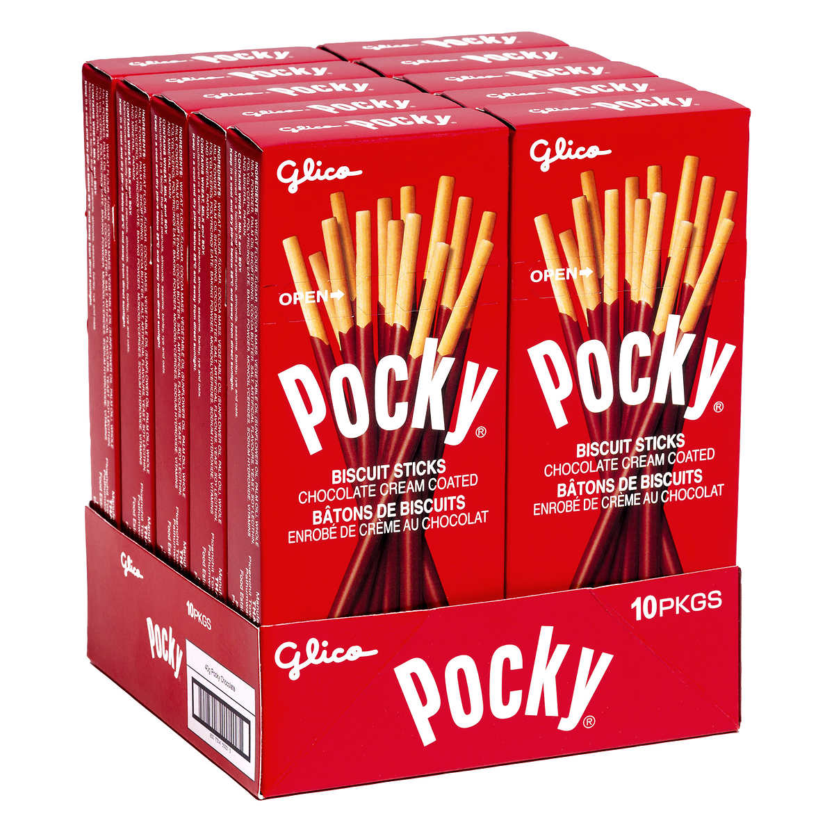 GLICO, CHOCOLATE POCKY STICKS, 10 X 40 G