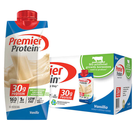 PREMIER PROTEIN, VANILLA SHAKE, 18 x 325ml
