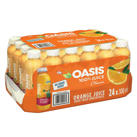 OASIS ORANGE JUICE, 24 X 300ML