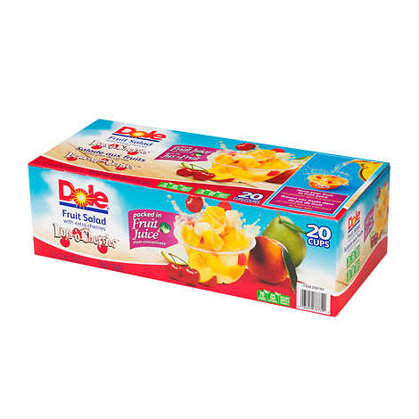 DOLE LOTS-O-CHERRIES FRUIT SALAD, 20 X 107ML