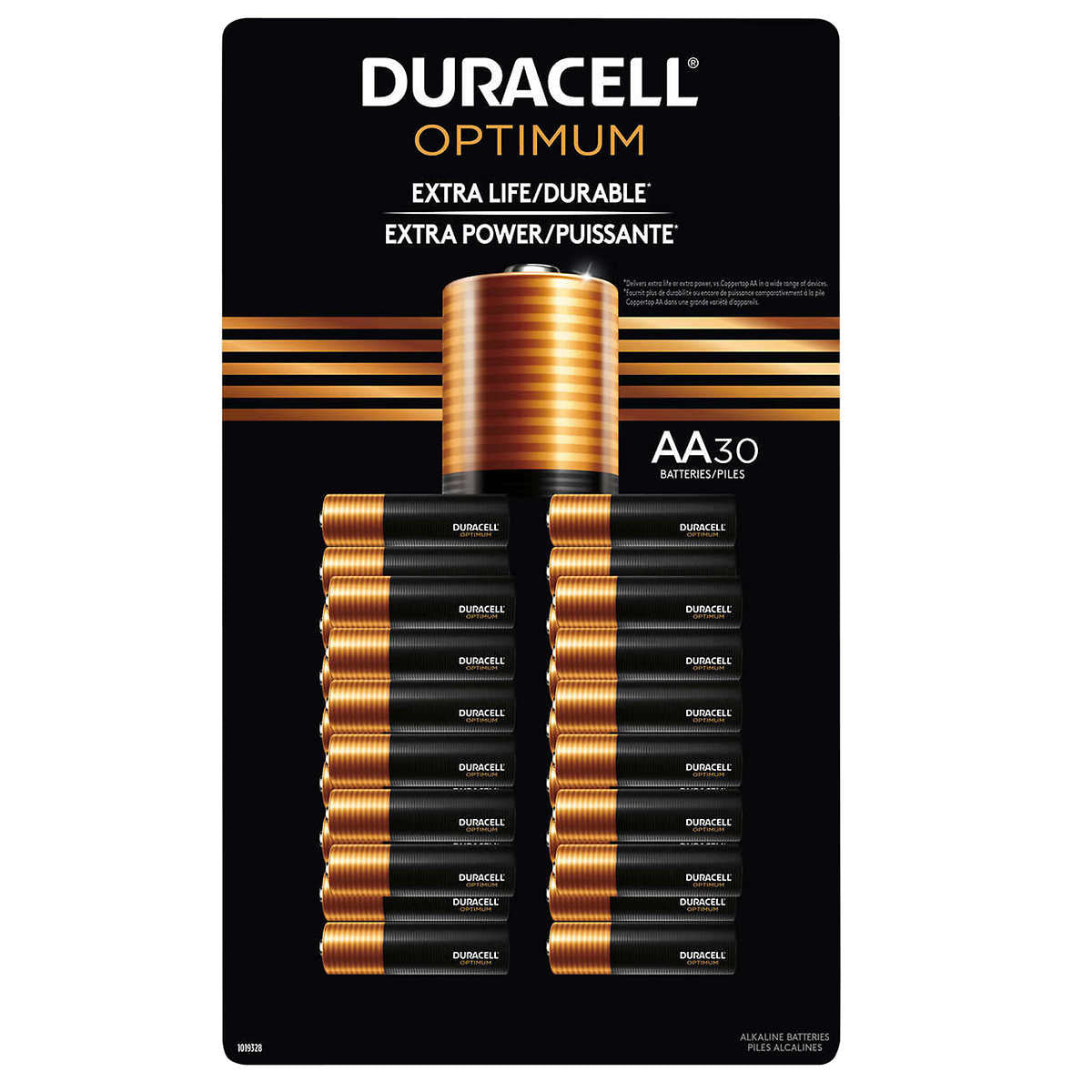 DURACELL, OPTIMUM AA BATTERIES, 30 UNITS
