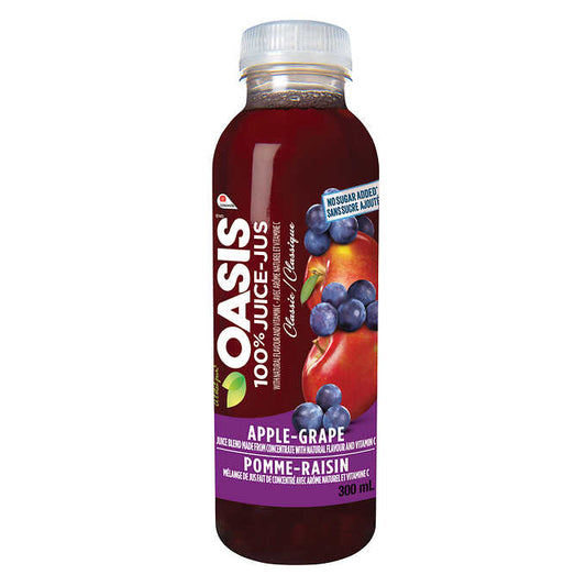 OASIS APPLE GRAPE JUICE, 24 X 300ML