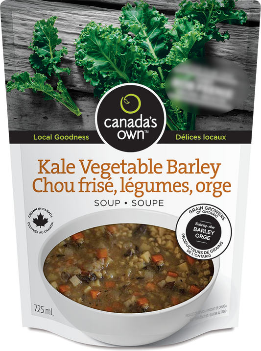 CANADA'S OWN, KALE VEG BARLEY SOUP, 6 x 725ML