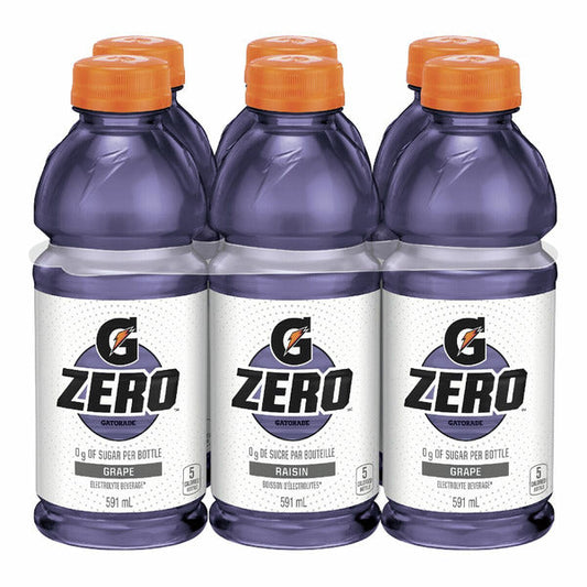 GATORADE ZERO GRAPE, 4 X 6 X 591ML