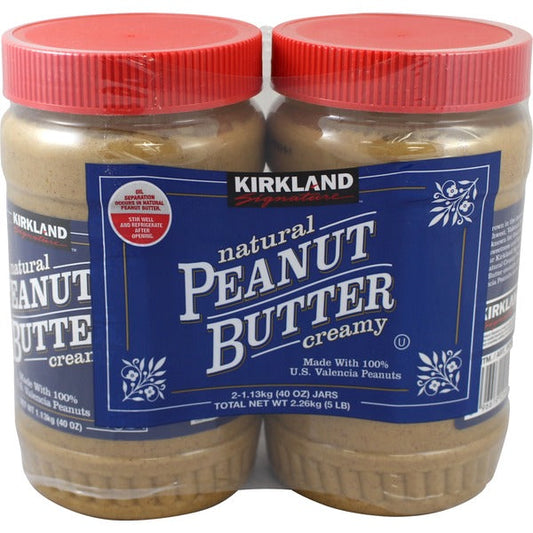 KIRKLAND SIGNATURE CREAMY PEANUT BUTTER, 2 x 1KG
