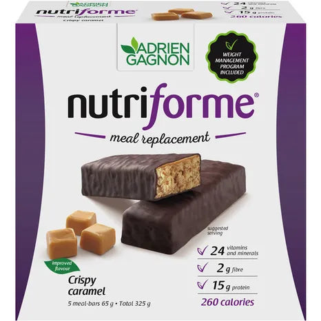 NUTRIFORME CARAMEL CRUNCH BAR, 5 X 65 G